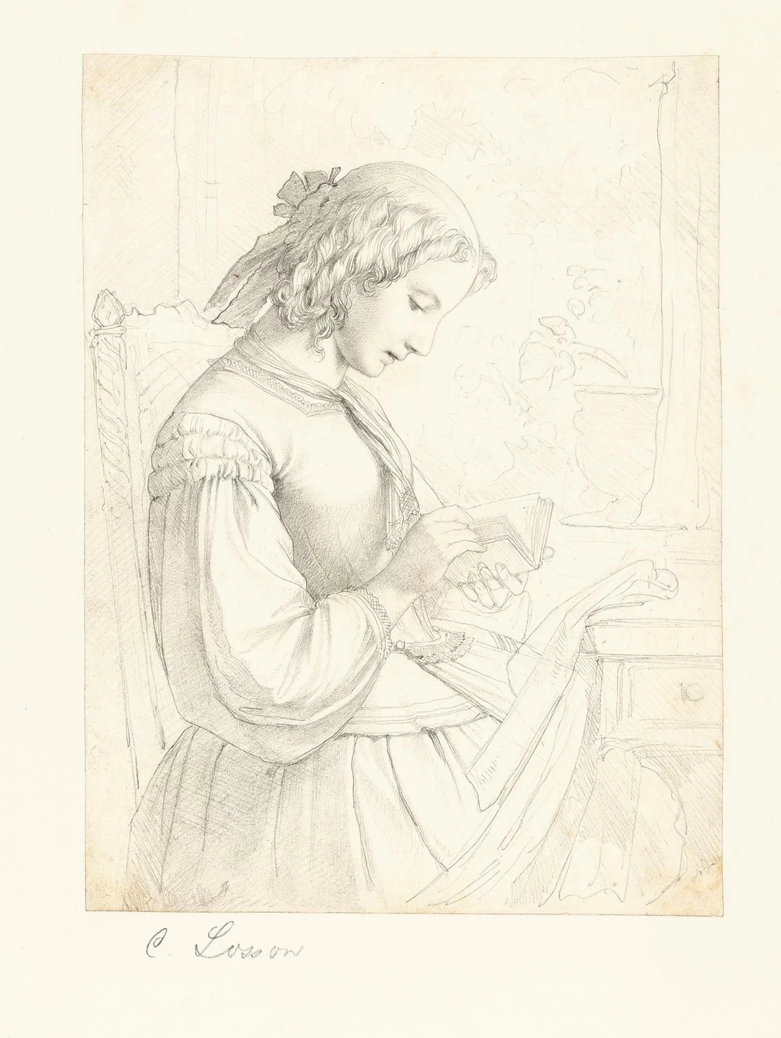 Ritratto di donna in lettura